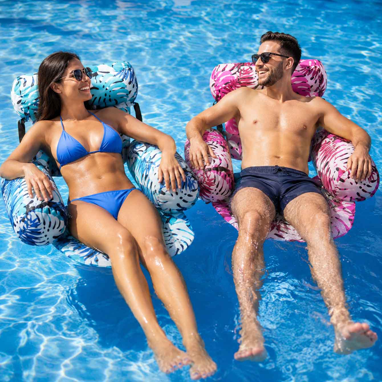 Pool Lounger Inflatable - 1PC Silla Flotante Inflable para Piscina,