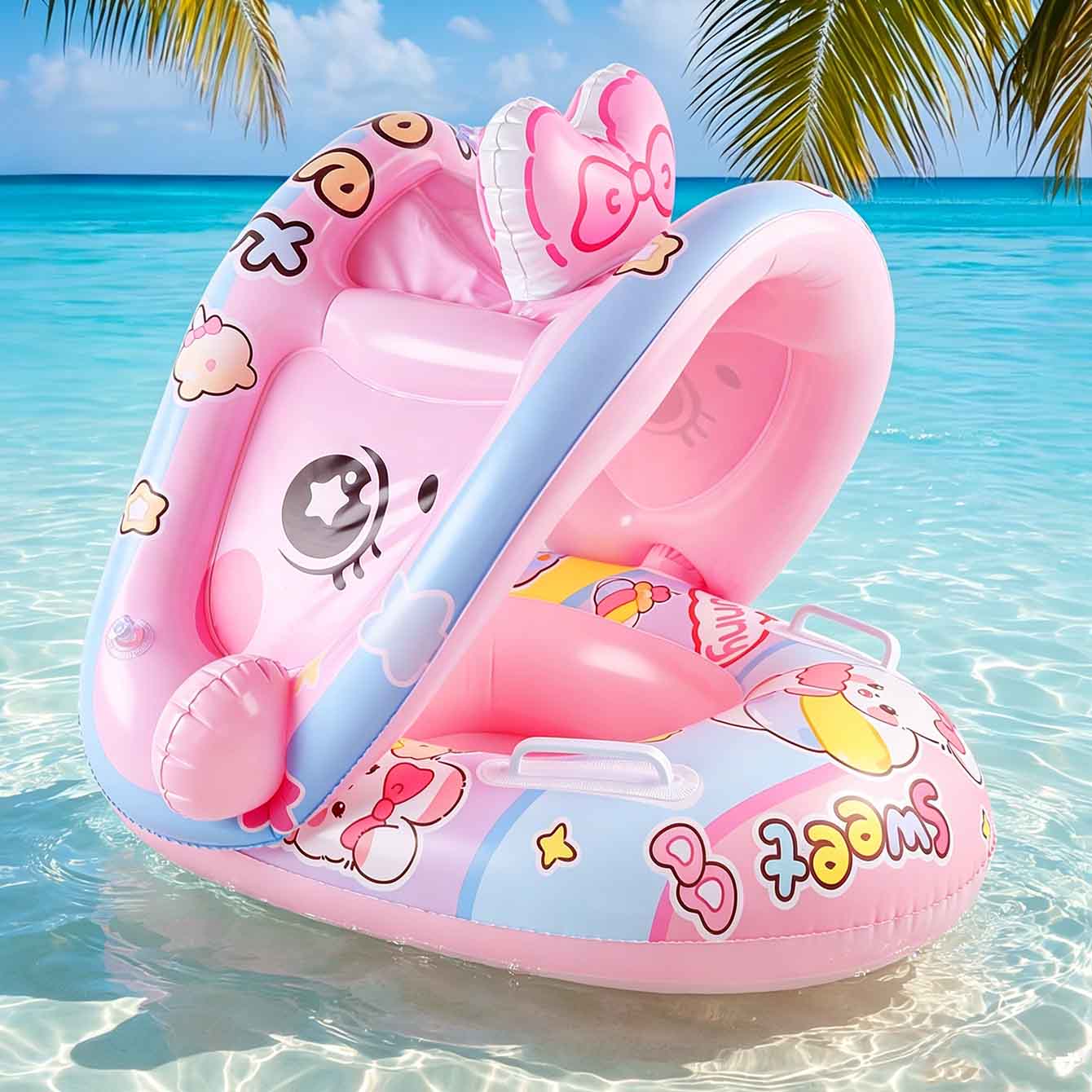 Pool Float Ring Inflatable - 1 unidad de flotador inflable para