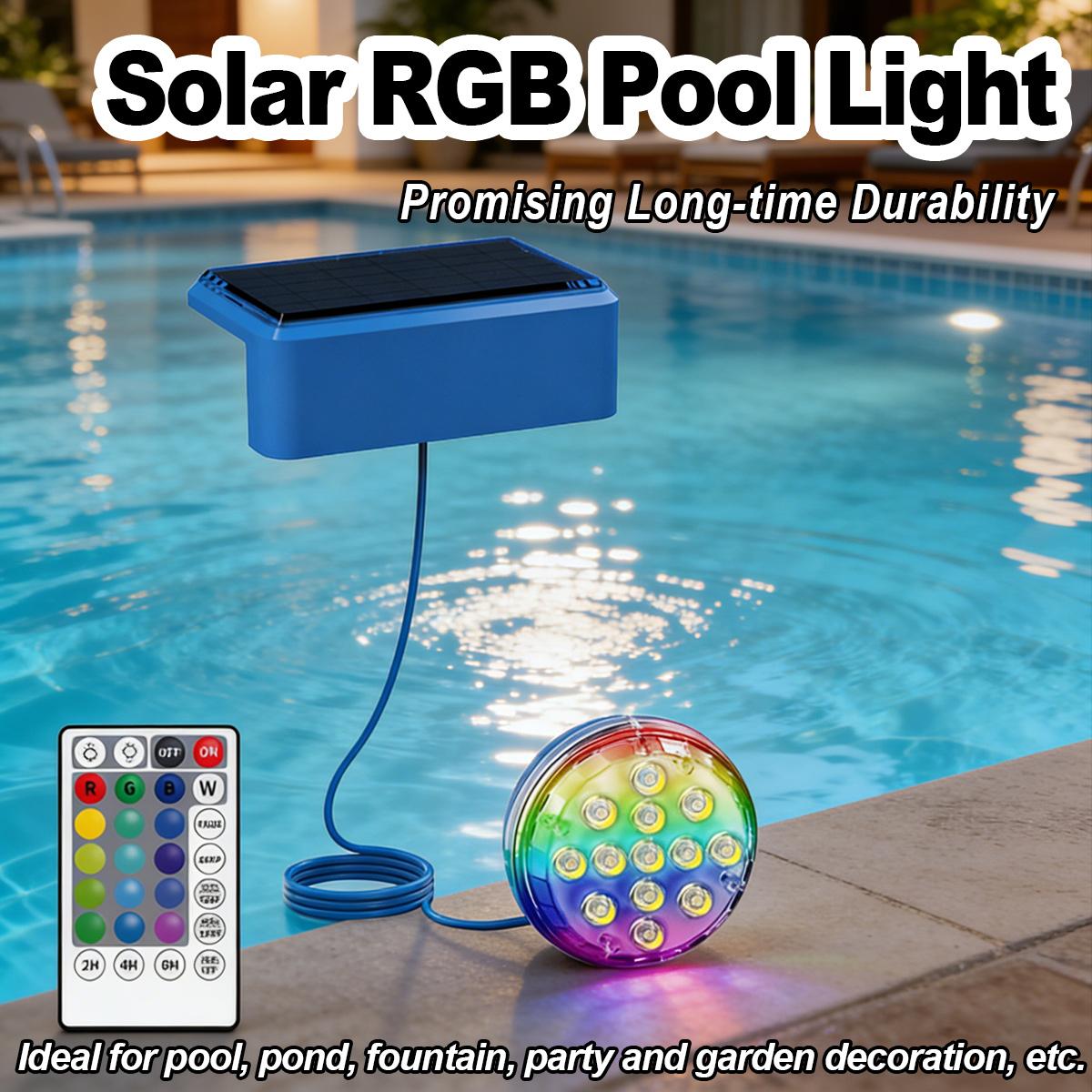 Pool Light Solar Rechargeable - Luz Solar Subacuática para Piscina con