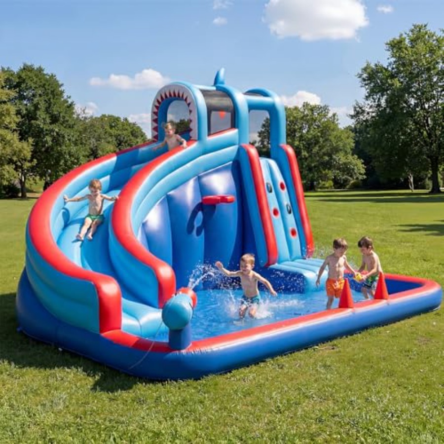 Water Slide Inflatable - Tobogán acuático inflable para niños con