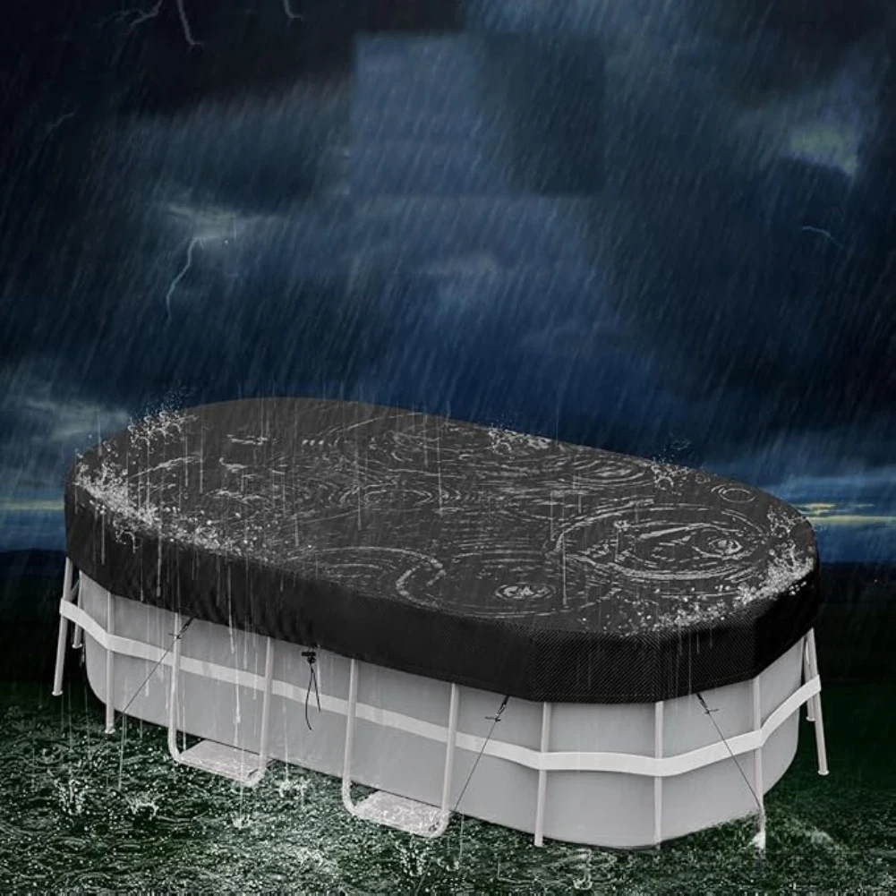 Pool Cover Waterproof - Cubierta de piscina ovalada Solar, cubierta