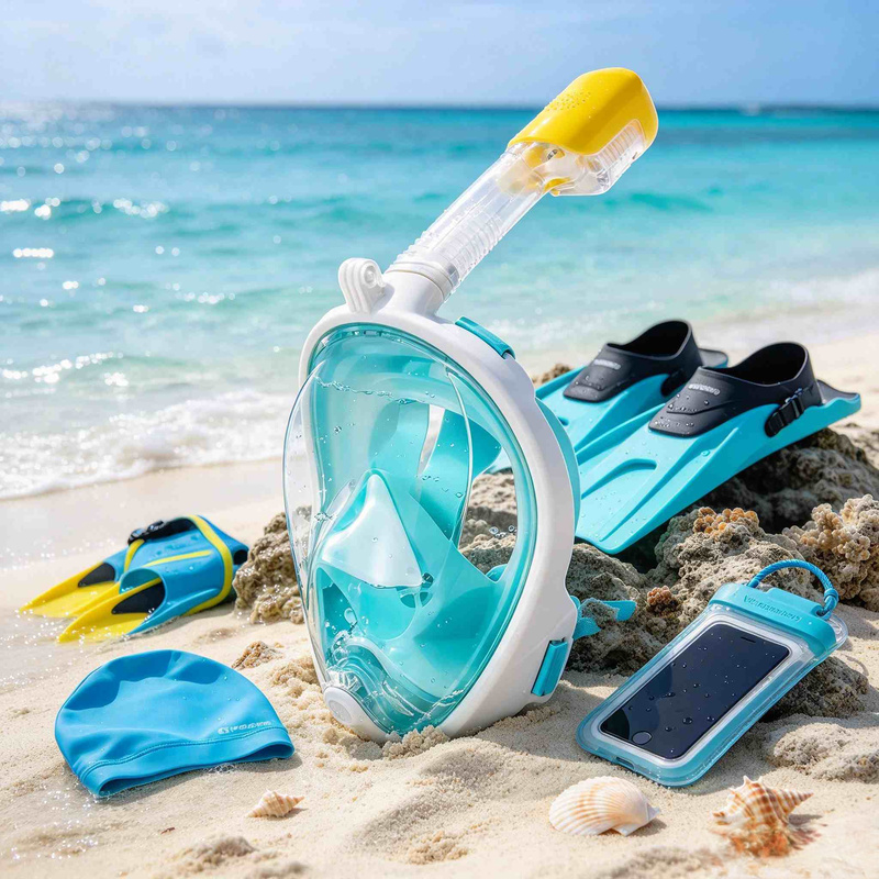 Snorkel Mask Full Face - Máscara de Snorkel de Cara Completa