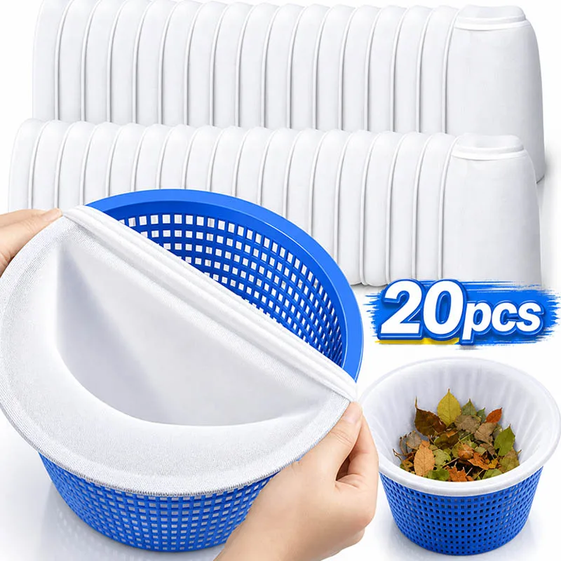 Pool Skimmer Net - Calcetines de malla reutilizables para skimmer