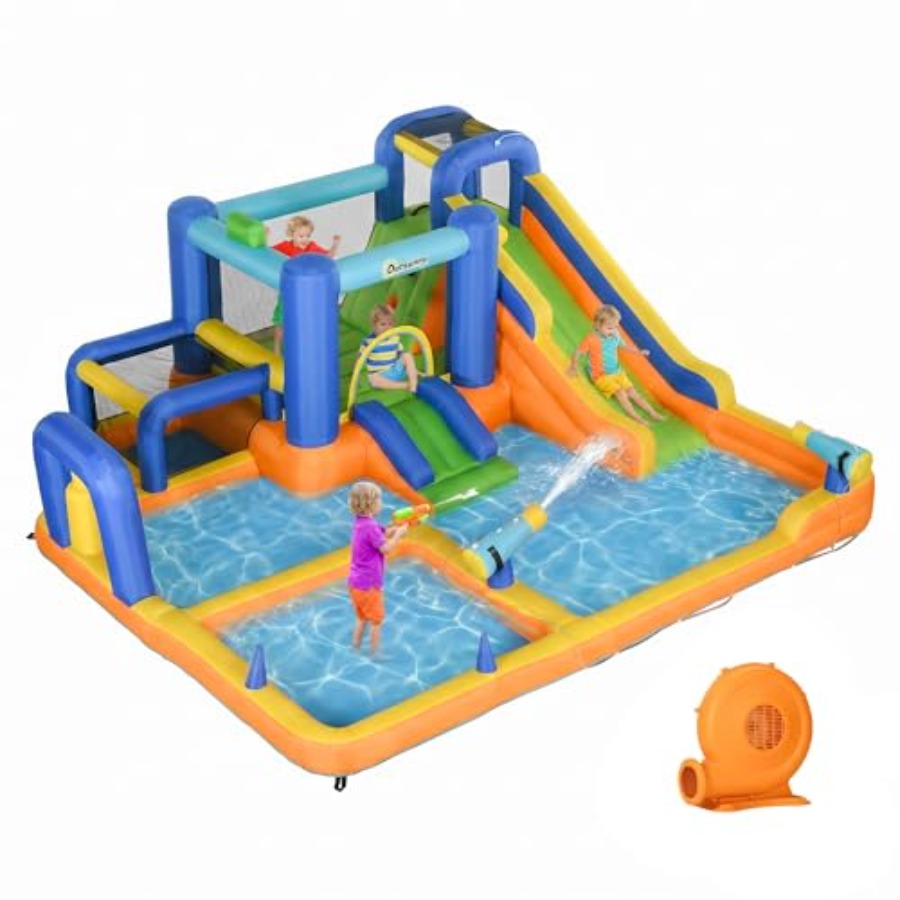Water Slide Inflatable - Tobogán acuático inflable 7 en 1