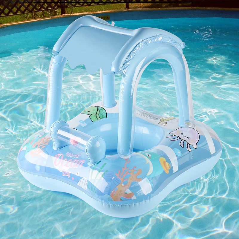 Pool Lounger Inflatable - Flotador Inflable para Piscina con Toldo