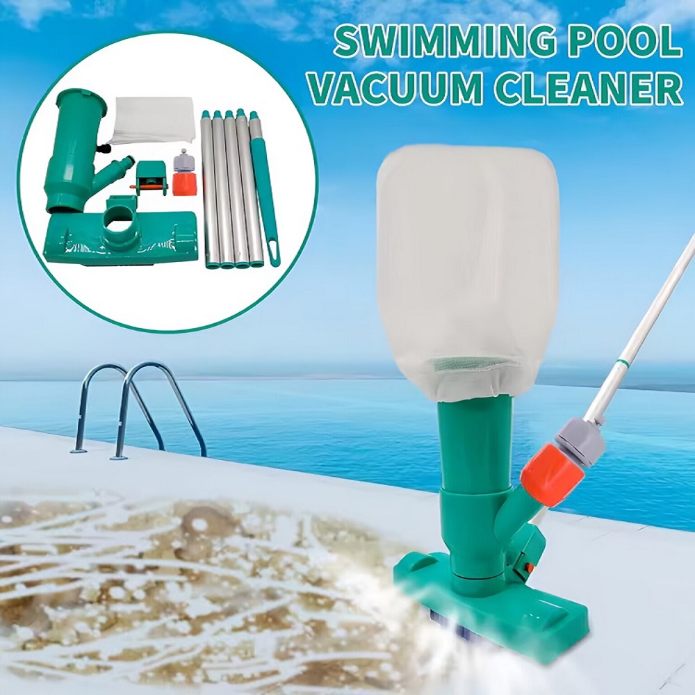 Pool Vacuum Manual - Limpiador de Piscinas Subacuático con Cepillo,
