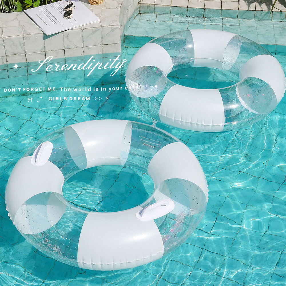 Pool Lounger Inflatable - Flotador Transparente para Adultos, Anillo Inflable