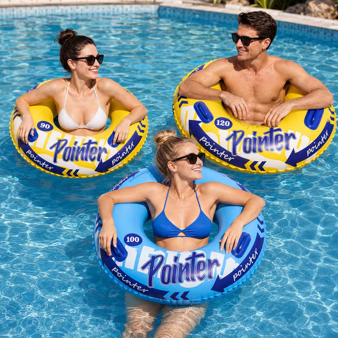 Pool Float Ring Inflatable - 1 unidad de flotador inflable con