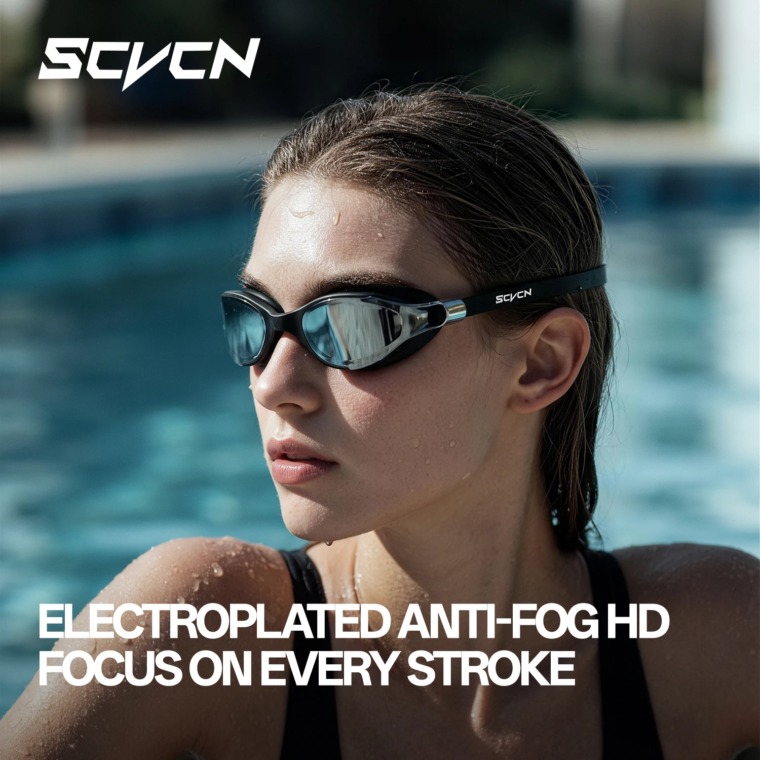 Swim Goggles Anti Fog Uv - Gafas de natación profesionales SCVCN, antivaho,