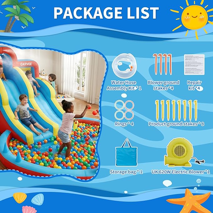 Parque Acuático Inflable 8 en  - Water Slide Inflatable reseña y precio