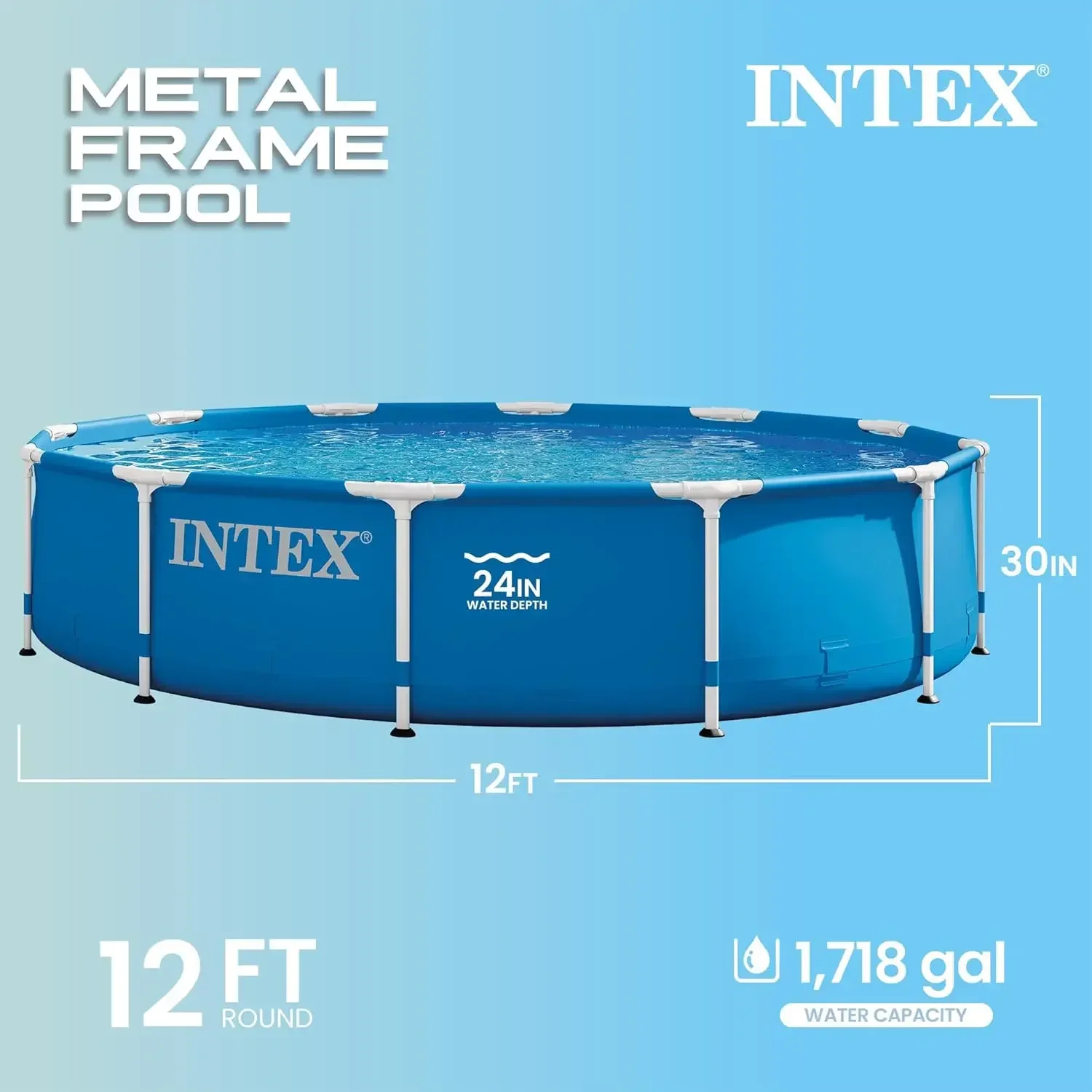 Piscina redonda metálica para  - Pool Ladder Above Ground reseña y precio