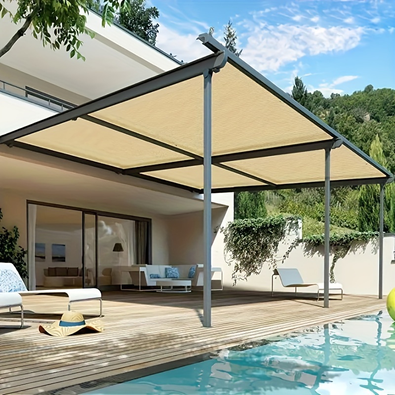 Malla de sombreo beige, fácil  - Pool Skimmer Net reseña y precio