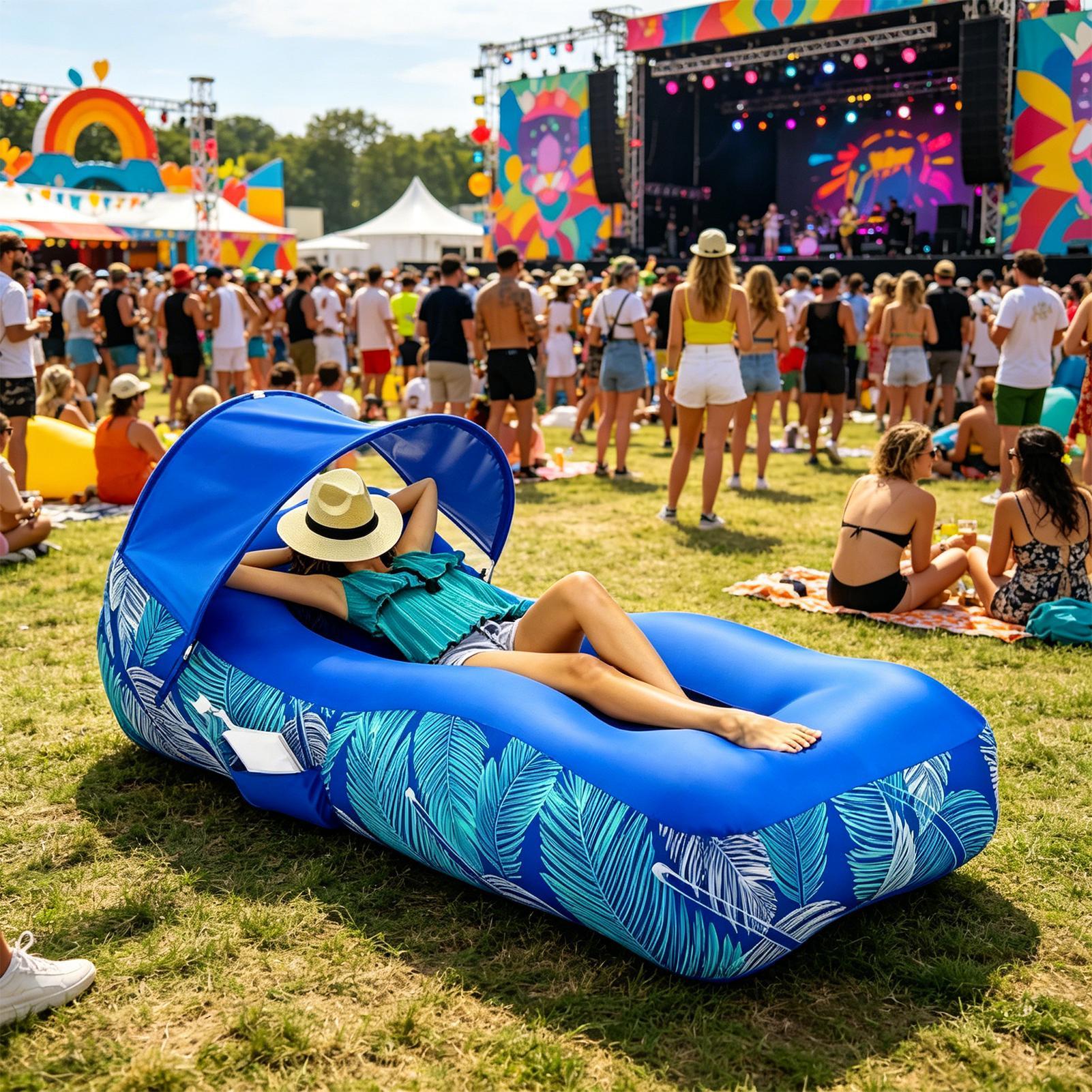 Sillón Inflable con Toldo, Sof - Pool Lounger Inflatable reseña y precio