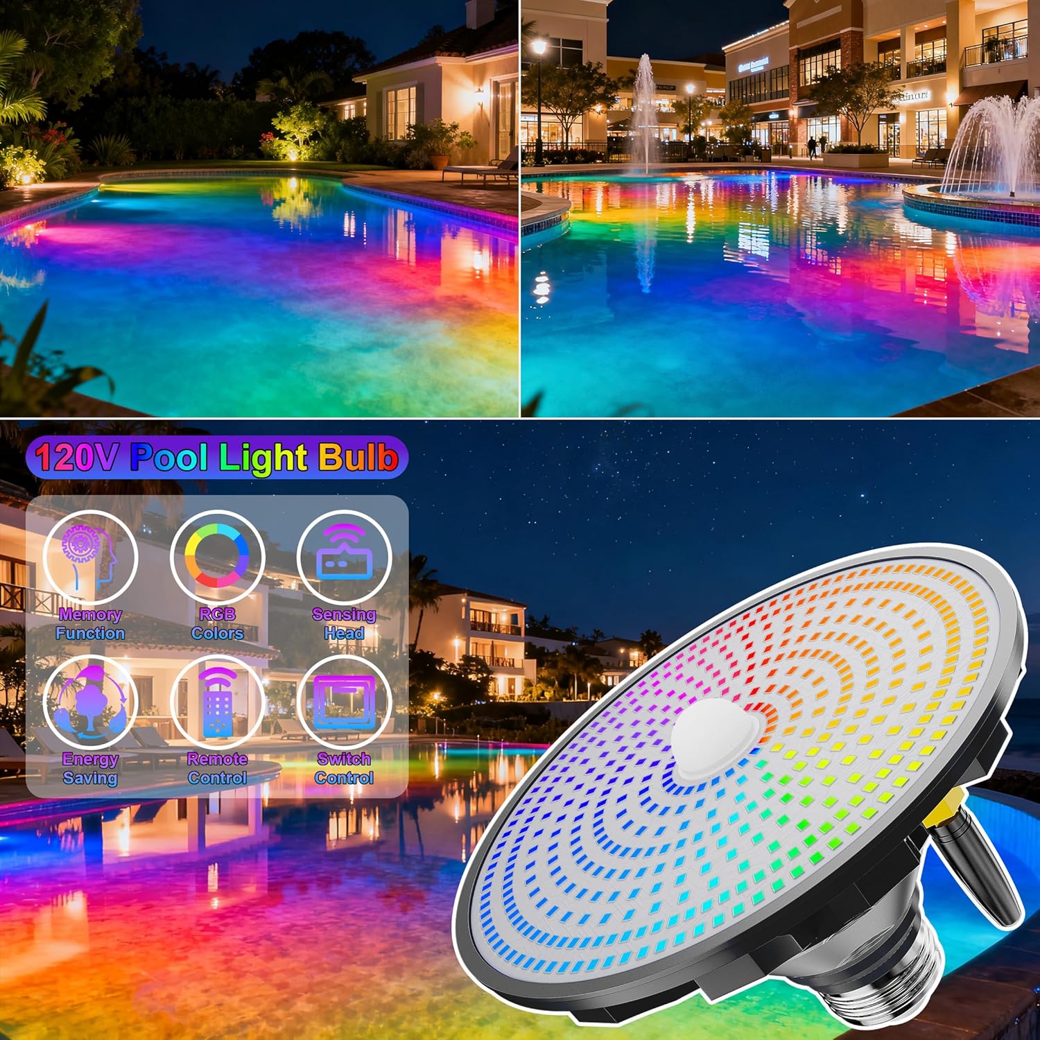 Luces Solares para Piscina Mul - Pool Light Solar Rechargeable reseña y precio