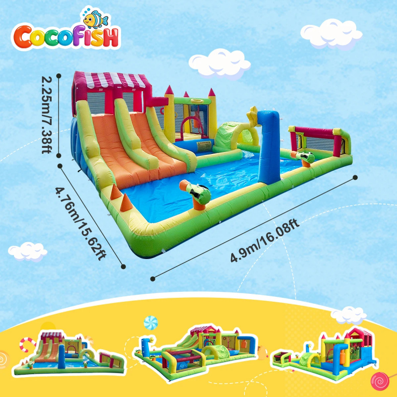 Cocofish Parque Acuático Infla - Water Slide Inflatable reseña y precio