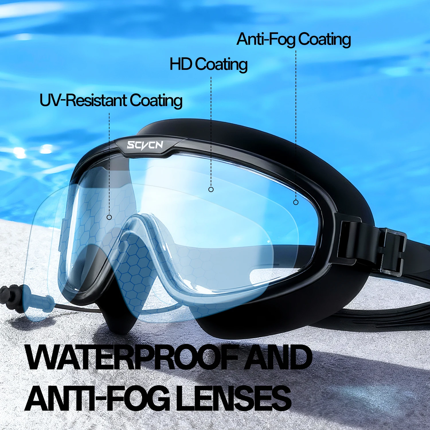 Gafas de Natación SCVCN Profes - Swim Goggles Anti Fog Uv reseña y precio
