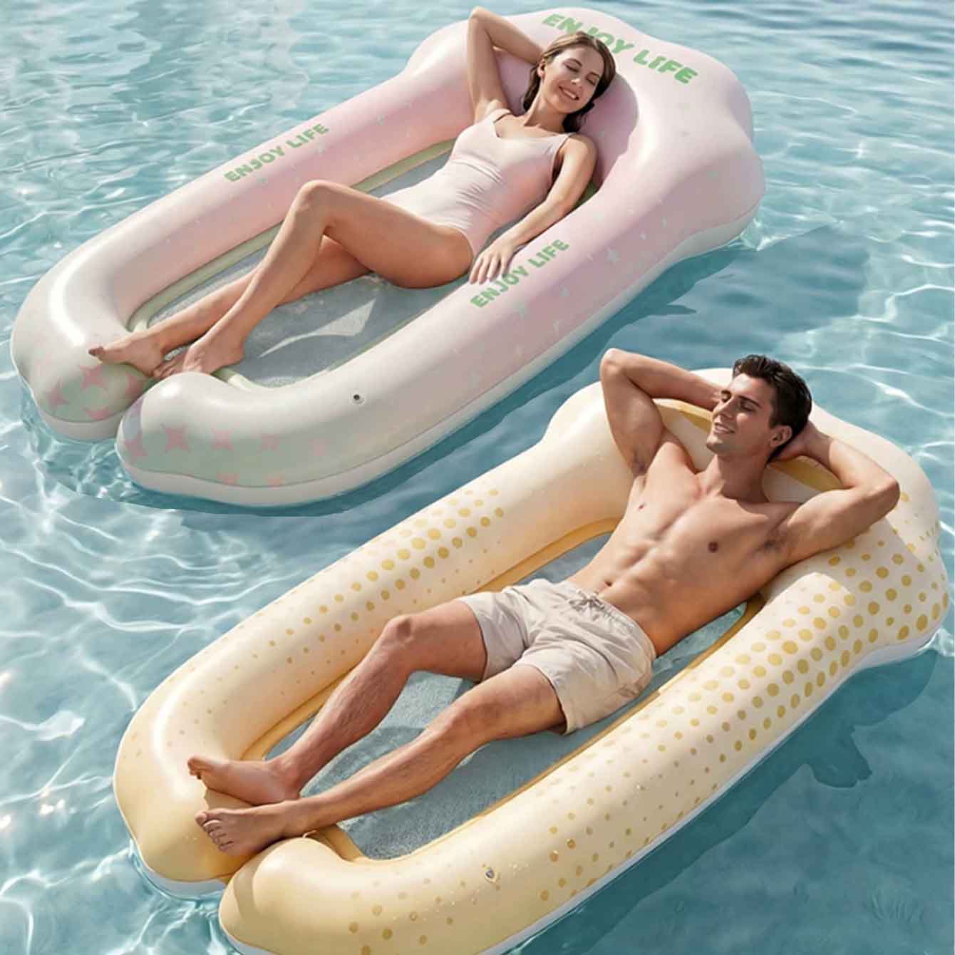 Hamaca Flotante Inflable para  - Pool Lounger Inflatable reseña y precio