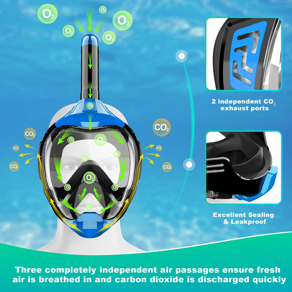 Máscara de snorkel de cara com - Snorkel Mask Full Face reseña y precio