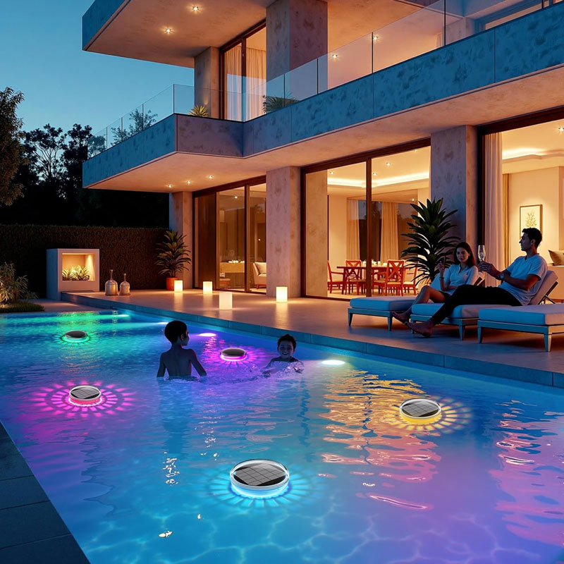 Luces de piscina, flotantes re - Pool Light Solar Rechargeable reseña y precio
