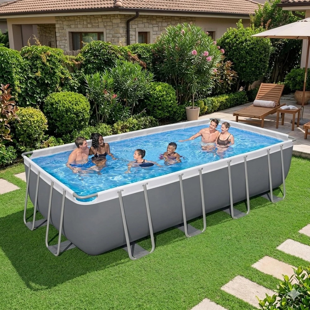 Piscina Elevada Rectangular co - Pool Ladder Above Ground reseña y precio