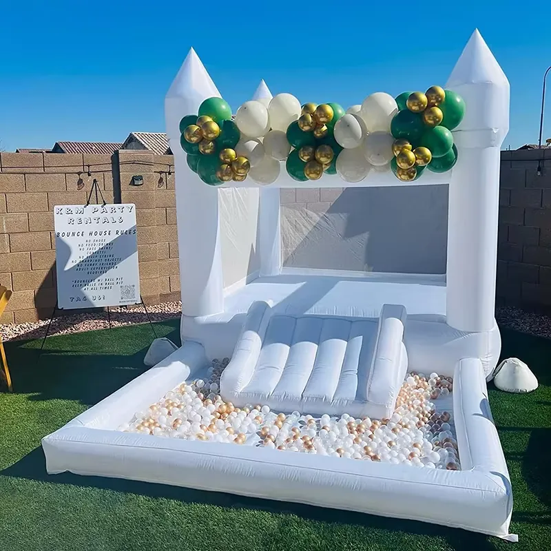 Castillo Inflable Blanco de 20 - Water Slide Inflatable reseña y precio