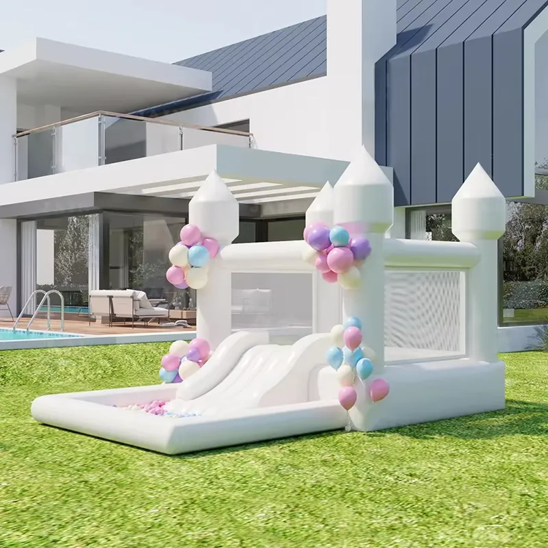 Castillo Inflable Blanco de 20 - Water Slide Inflatable reseña y precio